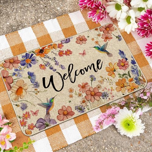 Wildflower Welcome Doormat 17"x29" (3.42 Sq Ft)