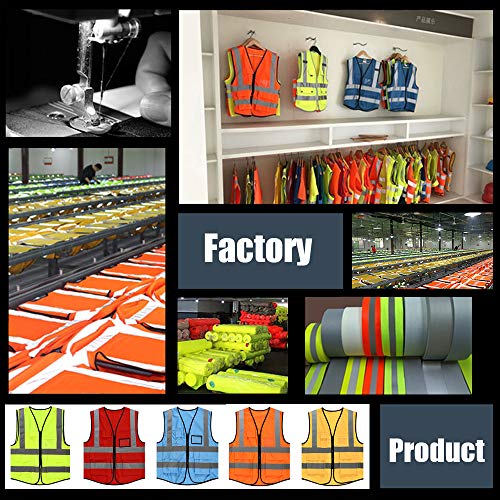 High Visibility Safety Vest Customize Your Logo Protective Workwear 5 Pockets Outdoor Work Vest
