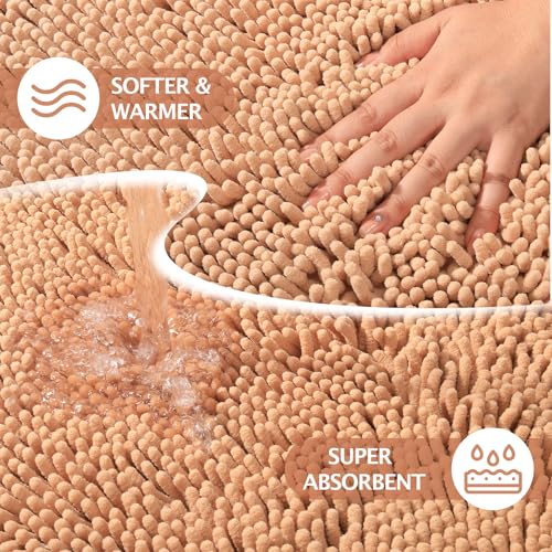 Chenille Bathroom Rugs Set 2 Piece