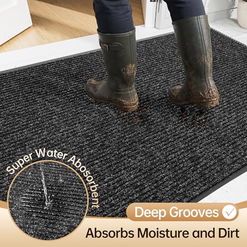3'x5' Front Door Mat Indoor Outdoor Entrance Heavy Duty Waterproof (15 Sq Ft)