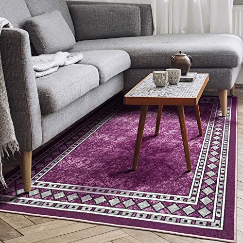 Alfombras Modern Bordered 5x7 Non (35 Sq Ft)