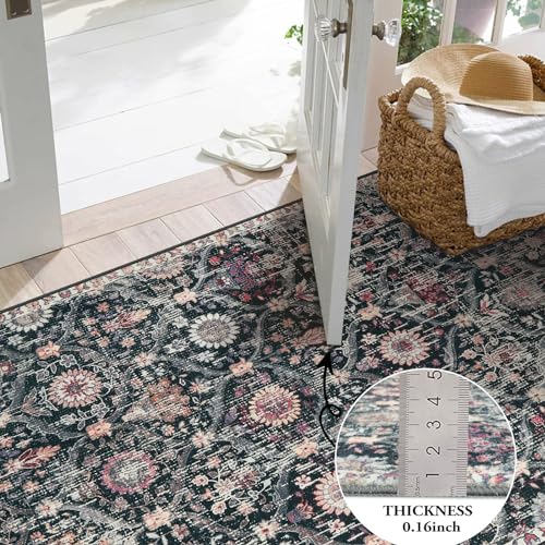 Moroccan Washable Round Area Rug