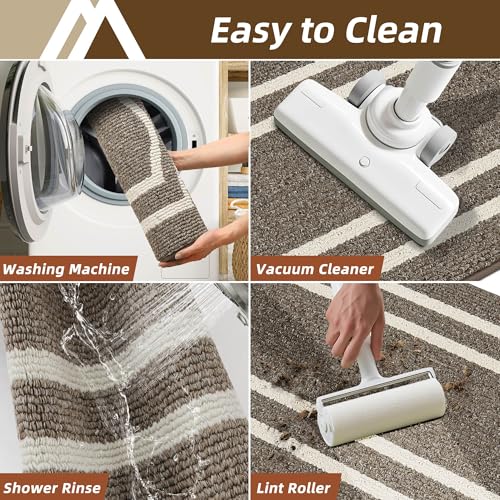Long Kitchen Floor Mats and Rugs 2PCS Non Slip Washable