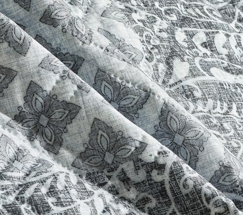 Grey Flowers Patchwork Couch Armrest Cover