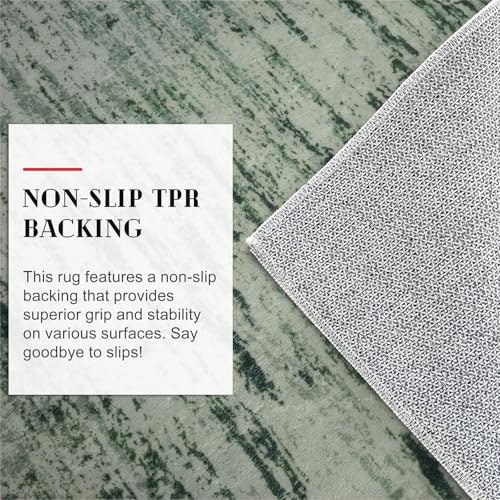 Modern Abstract Washable 2x5 Runner Rug Non Slip Kitchen Rugs (10 Sq Ft)