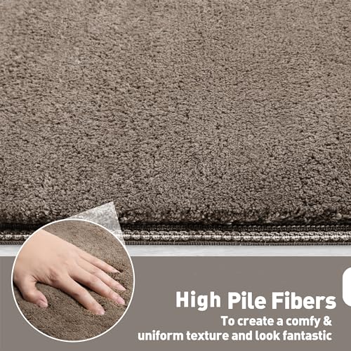 Bullnose Carpet Stair Treads Ultra Plush Brown 2 Pcs (3.96 Sq Ft) - Bel Marant