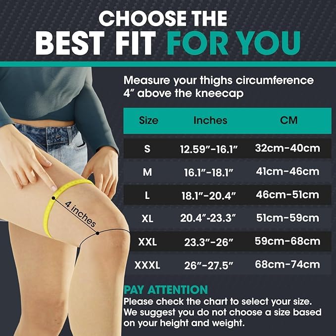 Compression Knee Brace for Women & Men (2 Count)