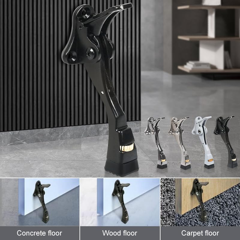 6 Packs Black Door Stops (6 Count)