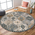 Moroccan Washable Round Area Rug