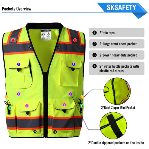 12 Pockets Professional level Safety Vest