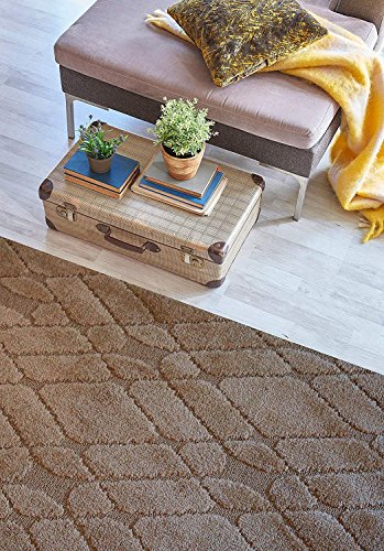 Custom Size Hallway Runner Rug Trellis Brown Color 31 inch Wide Select Your Length Non
