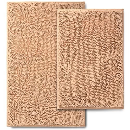 Chenille Bathroom Rugs Set 2 Piece
