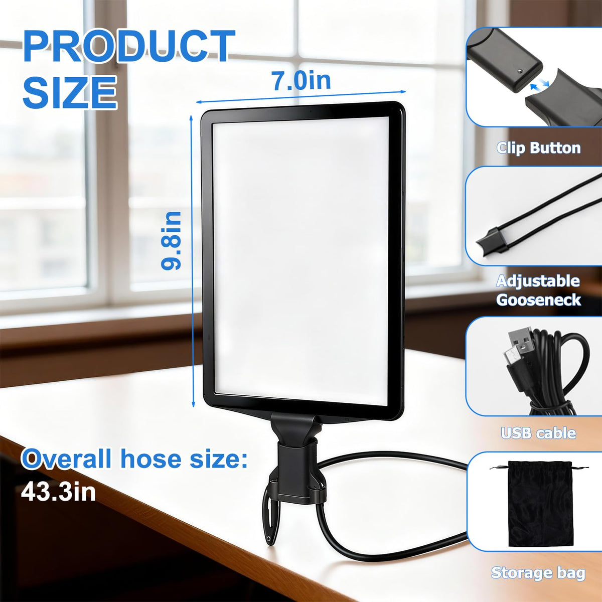 Large Hands Free Magnifying Glass with 50 Ultra
