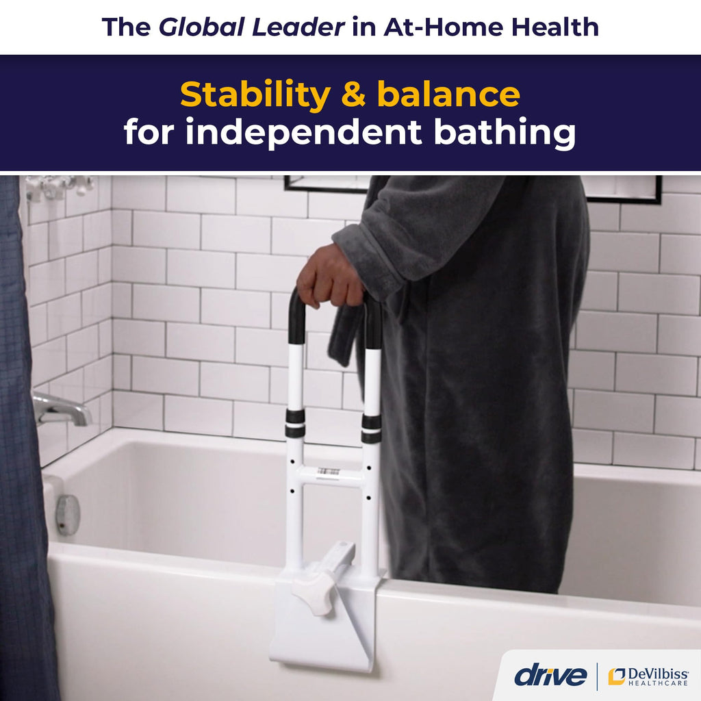 Adjustable Bathtub Grab Bar and Bathtub Safety Rail