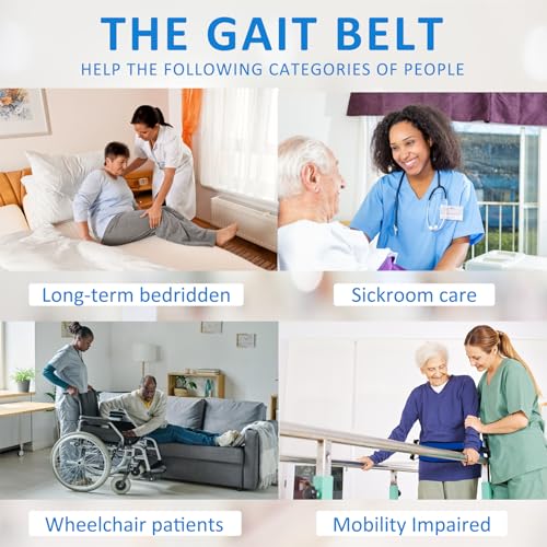 Gait Belt for Seniors (Blue / Long)