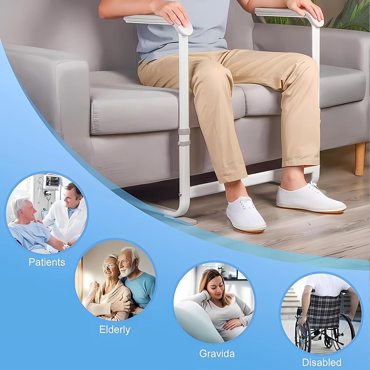 Adjustable Sofa armrest (Classic elderly assistive armrest)