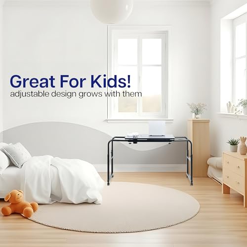 Black Mobile Over the Bed and Recliner Table (Black)
