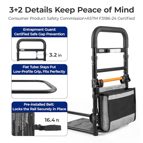 Bed Rails for Elderly Adults Safety for 350lbs (C1F Pro (Foldable NEW))
