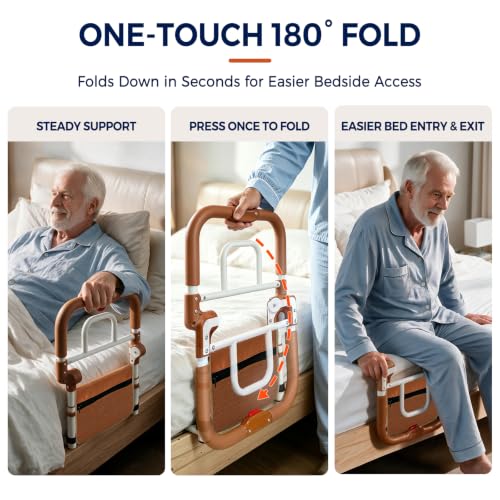 Bed Rails for Seniors (Orange)
