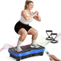 Vibration Plate Fitness Platform Exercise Machine Vibrating Shaking Full Body Shaker Workout Vibrate Stand Shake Board Sport for Weight Loss Fat Burner for Gym Home Office (BLUE)