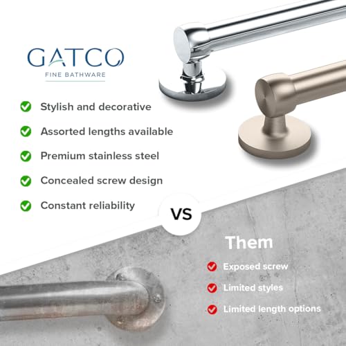 624SN Gibson 36" L Bathroom Grab Bar (36''L / Satin Nickel)
