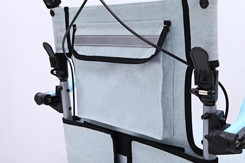 Ultra Lightweight Folding Wheelchair for Seniors (Light Gray)