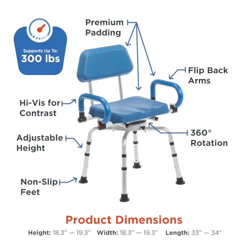 Journey SoftSecure 360 Degree Rotating Shower Chair