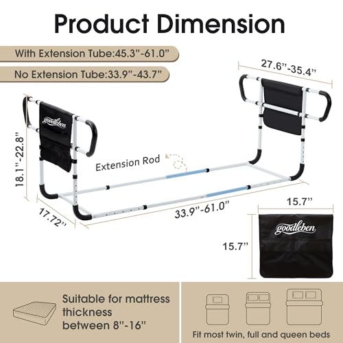 Double Bed Rail for Elderly Adults Safety
