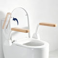 Toilet Safety Rails for Seniors with Space Saving Flip (Oak)