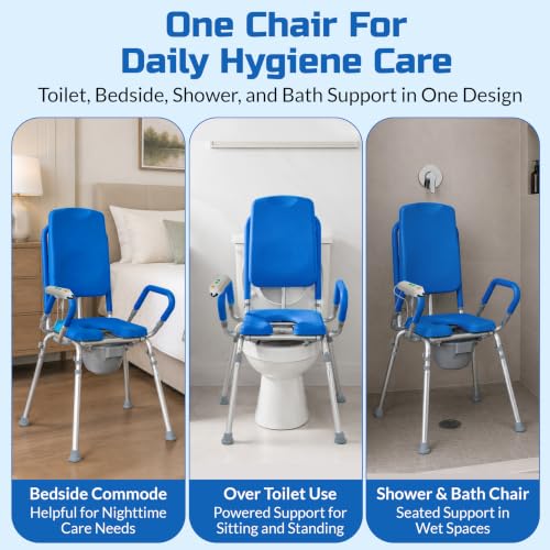 GentleBoost Uplift Raised Toilet Seat with Handles (330lb. Capacity)