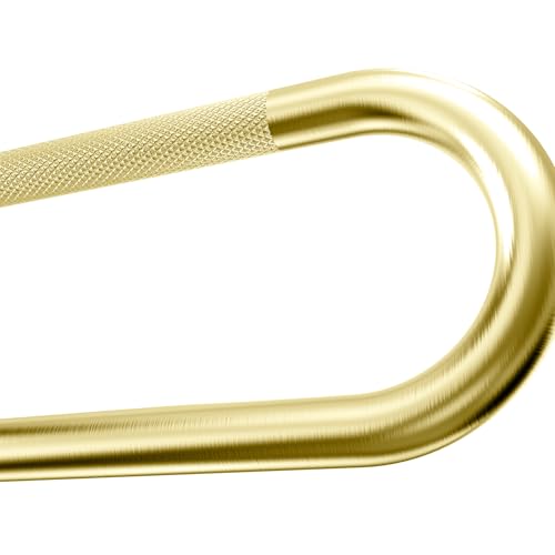 Swing Up Grab Bar (Brushed Brass, Knurled Grip)