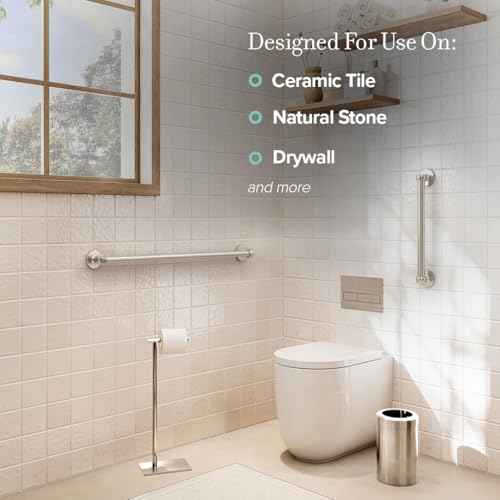 621SN Gibson 18" L Bathroom Grab Bar (18''L / Satin Nickel)