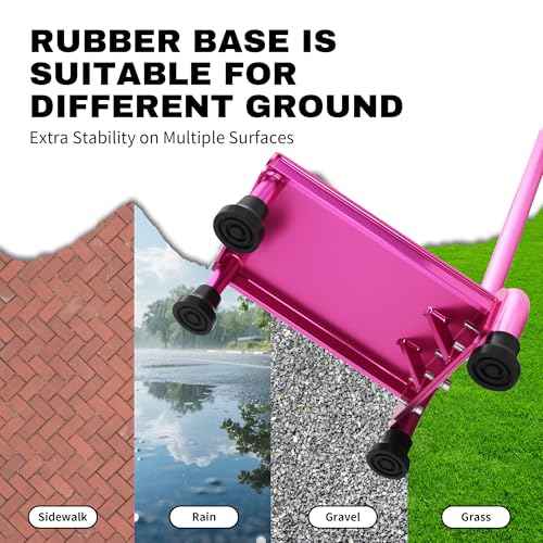 Stair Climbing Cane with Step Platform for Seniors (Pink)