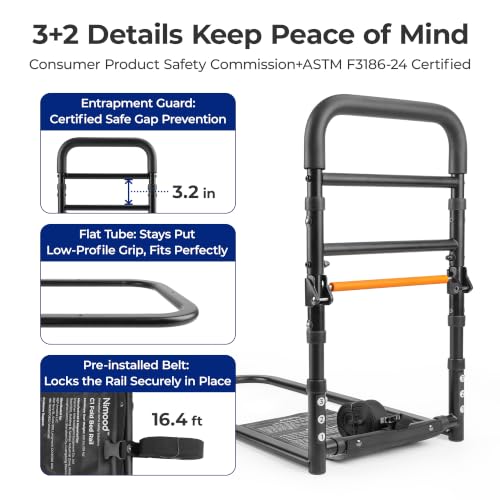 C1 Fold Bed Rails for Elderly Adults Safety (C1F (Foldable))
