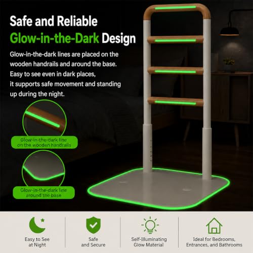 Chair & Couch Stand Assist Bar (White & Brown)