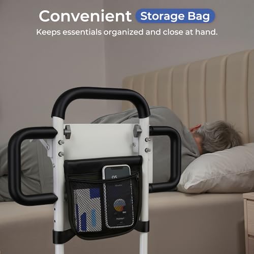 Height Adjustable Bed Rail for Elderly Adults
