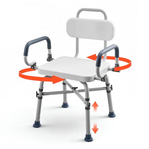 Swivel Shower Chair with Arms and Back