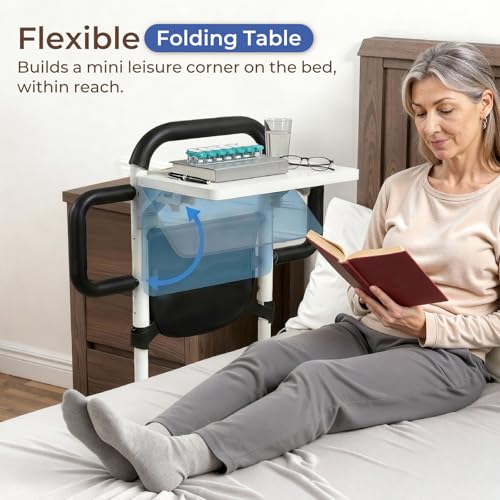 Height Adjustable Bed Rail for Elderly Adults