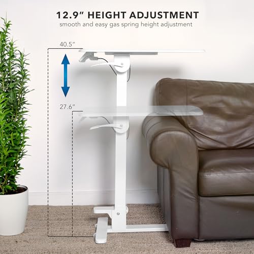 Overbed Table with Wheels (White)