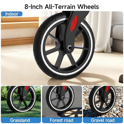 Rollator Walkers for Seniors with Seat (Red)