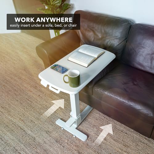 Overbed Table with Wheels (White)