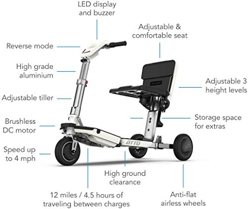 ATTO Folding Travel Powered Mobility Scooter by MovingLife