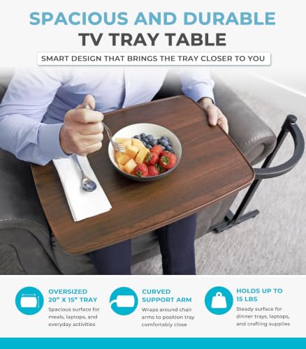 Wonder Tray Adjustable Swivel Table (Walnut / Large)
