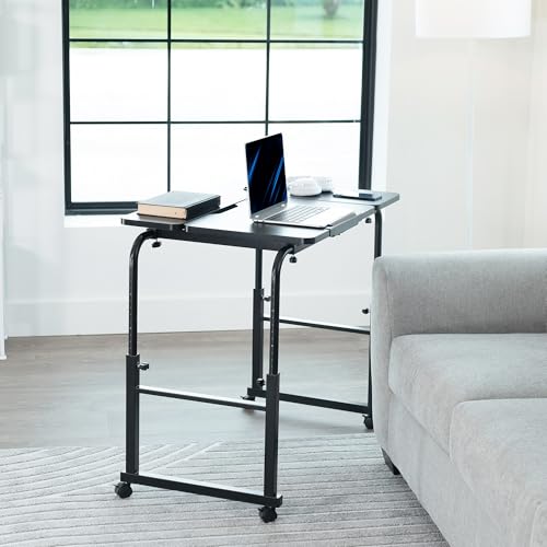 Black Mobile Over the Bed and Recliner Table (Black)