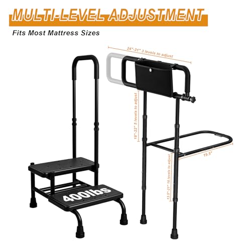 Bed Rails for Senior (Carbon Black)