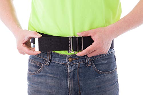 Transfer and Gait Belt with Metal Buckle (40" (Pack of 1) / Black)
