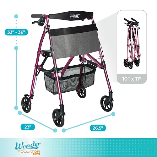 Wonder Rollator Plus (Regal Rose / Standard)