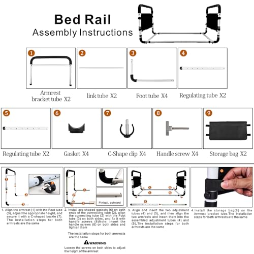 Bed Rails for Elderly Adults Safety (Dual Bed Rail)