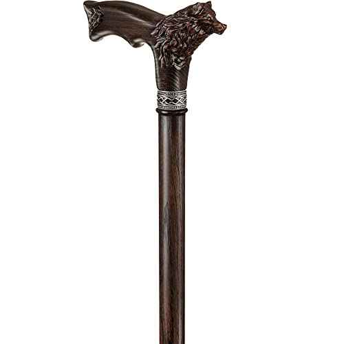 Walking Cane Handmade Wolf Cane (35 Inch)