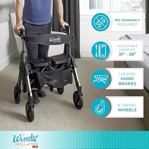 Heavy Duty Wonder Rollator (Regal Rose / Regal Rose)